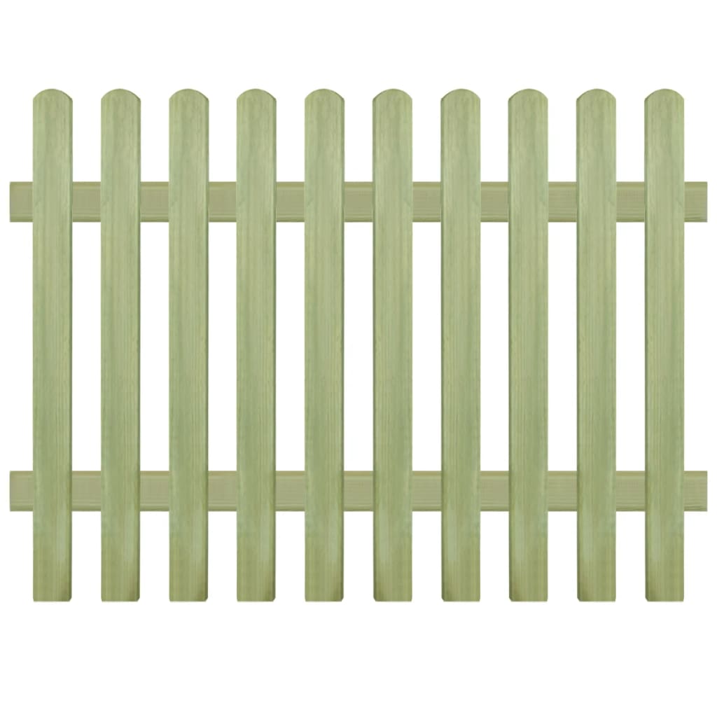 vidaXL Picket Fence Impregnated Pinewood 170x120 cm 6/9 cm