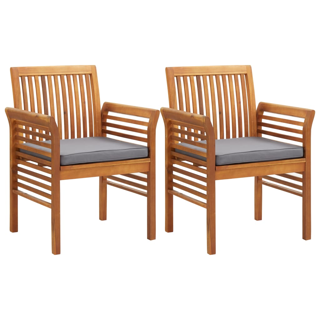 vidaXL 5 Piece Outdoor Dining Set with Cushions Solid Wood Acacia