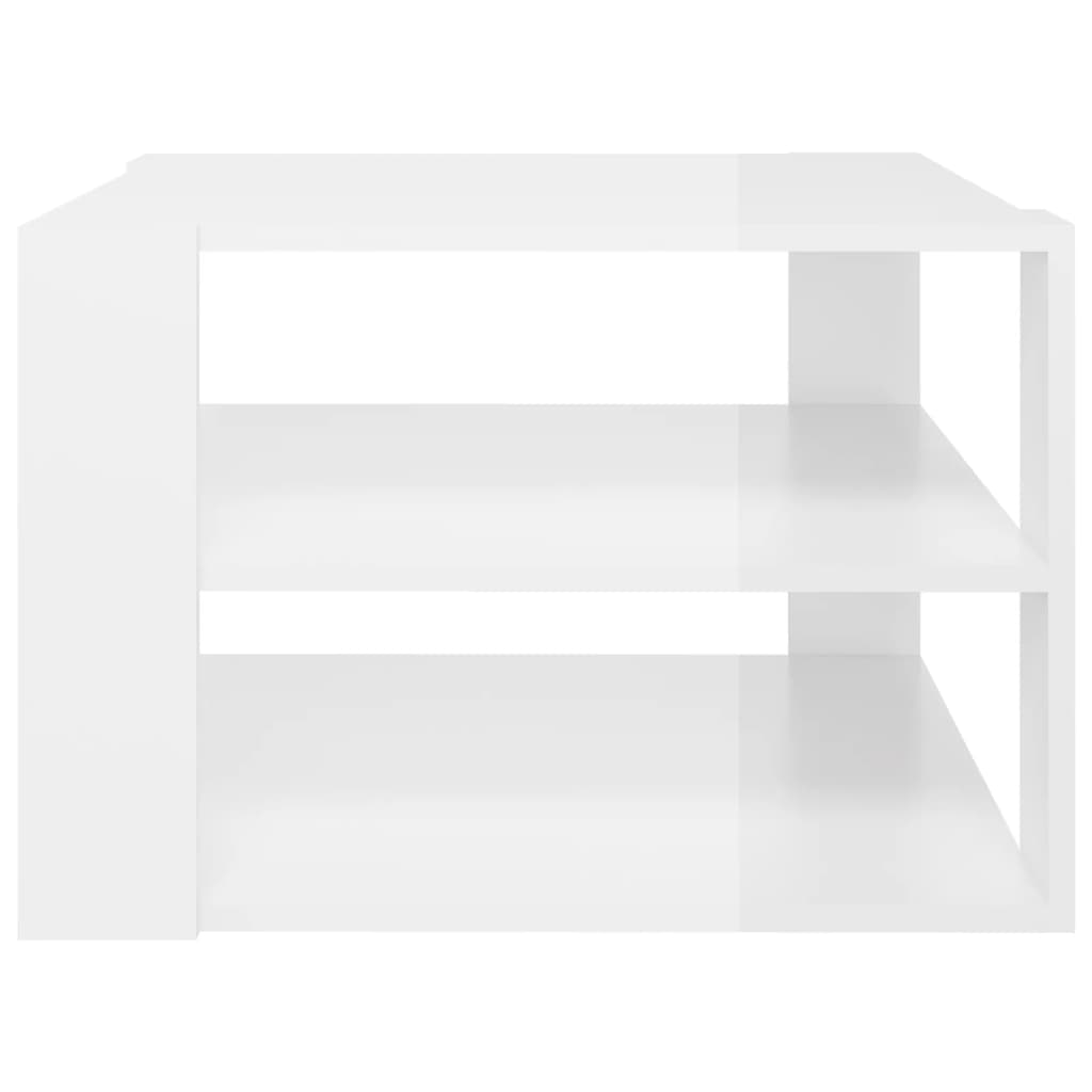 vidaXL Coffee Table High Gloss White 60x60x40 cm Engineered Wood