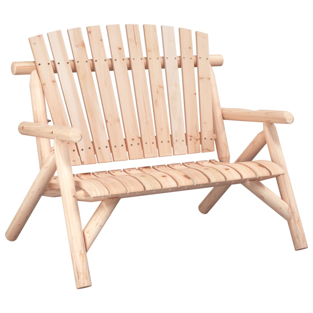 vidaXL 2-Seater Garden Bench 119x85x98 cm Solid Wood Spruce