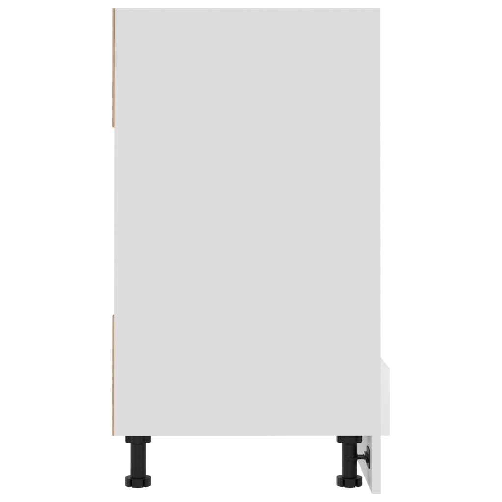 vidaXL Oven Cabinet High Gloss White 60x46x81.5 cm Engineered Wood