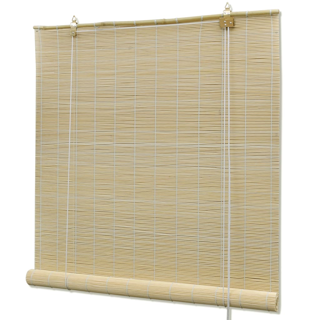 vidaXL Roller Blind Bamboo 100x220 cm Natural