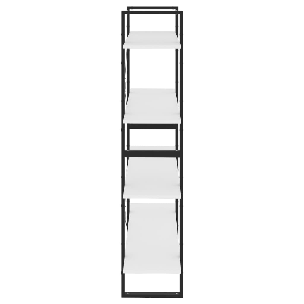 vidaXL 4-Tier Book Cabinet White 100x30x140 cm Engineered Wood