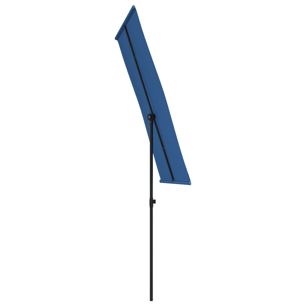 vidaXL Outdoor Parasol with Aluminium Pole 180x110 cm Azure Blue