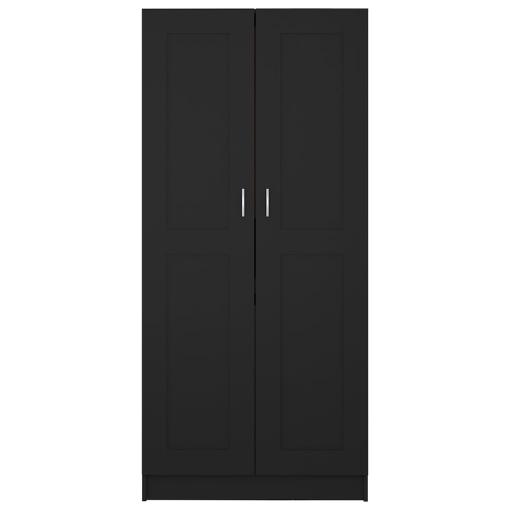 vidaXL Wardrobe Black 82.5x51.5x180 cm Engineered Wood