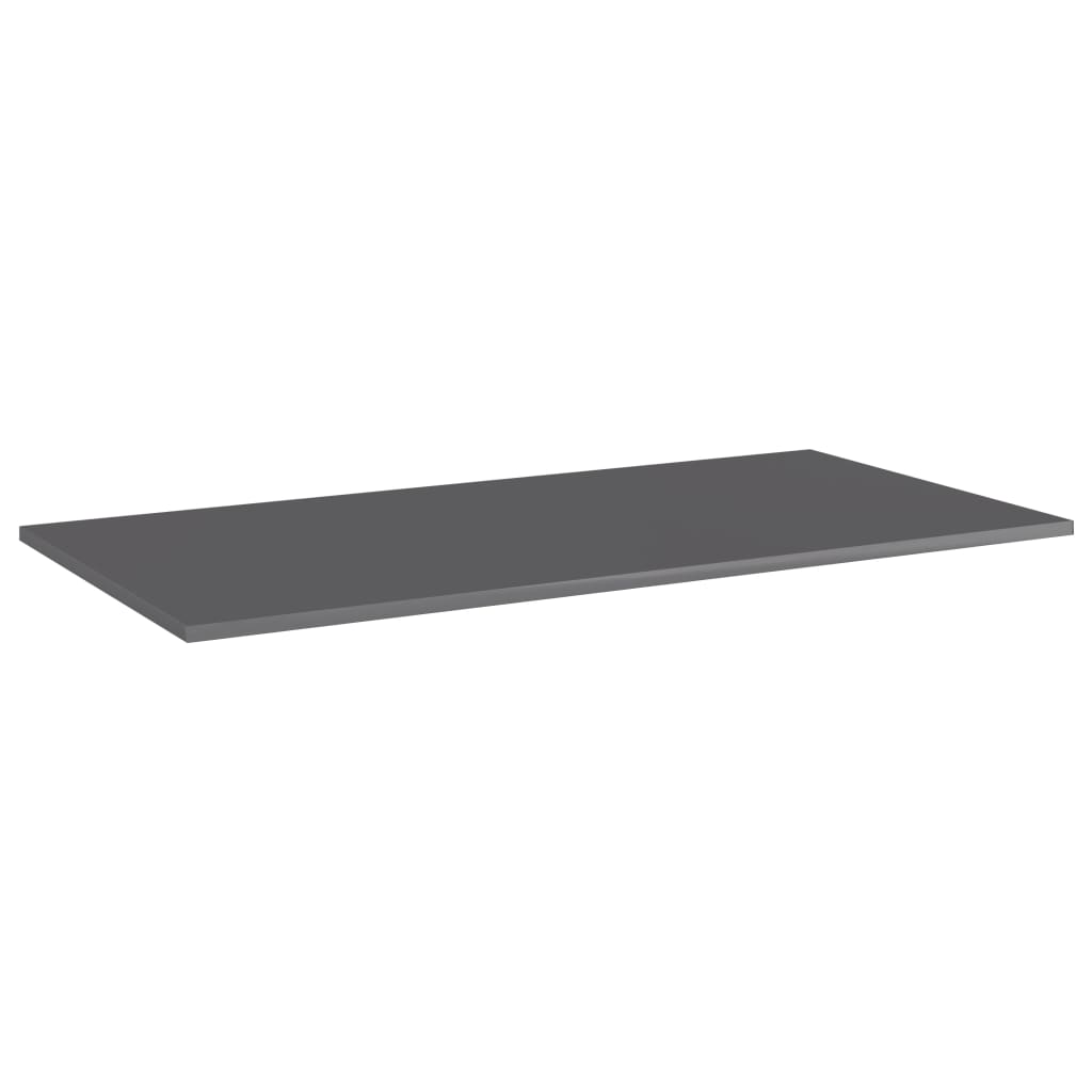 vidaXL Bookshelf Boards 8 pcs High Gloss Grey 80x30x1.5 cm Engineered Wood