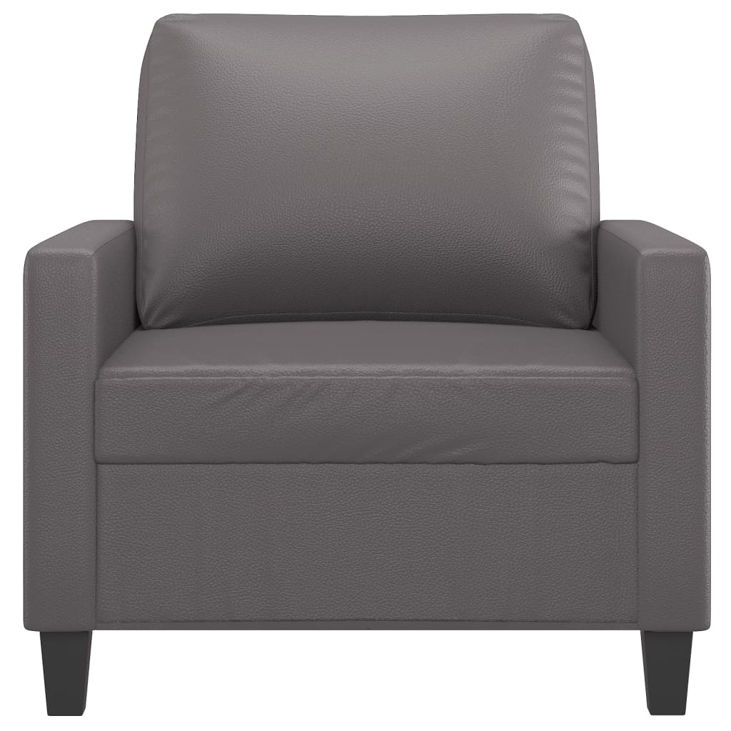 vidaXL Sofa Chair Grey 60 cm Faux Leather