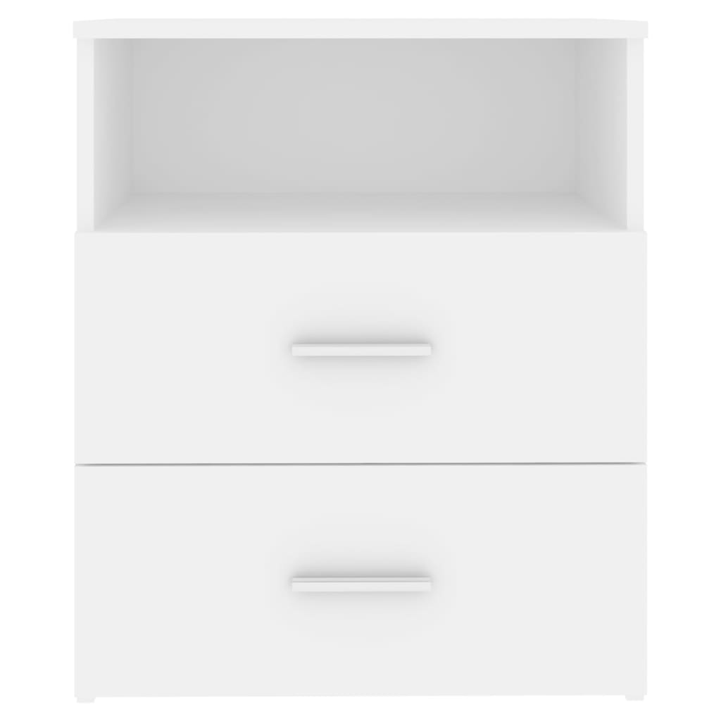 vidaXL Bed Cabinets 2 pcs White 50x32x60 cm