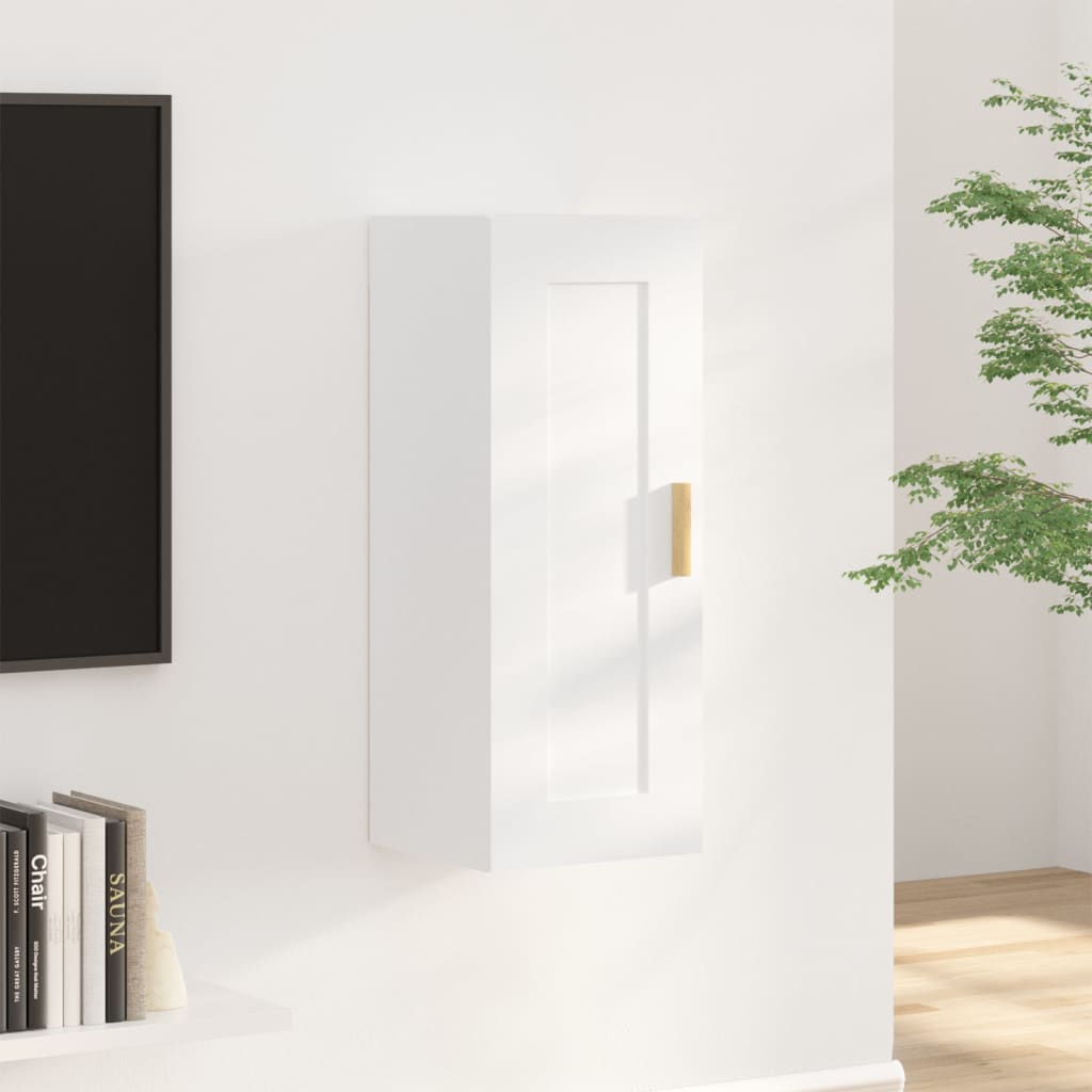 vidaXL Wall Cabinet White 35x34x90 cm Engineered Wood