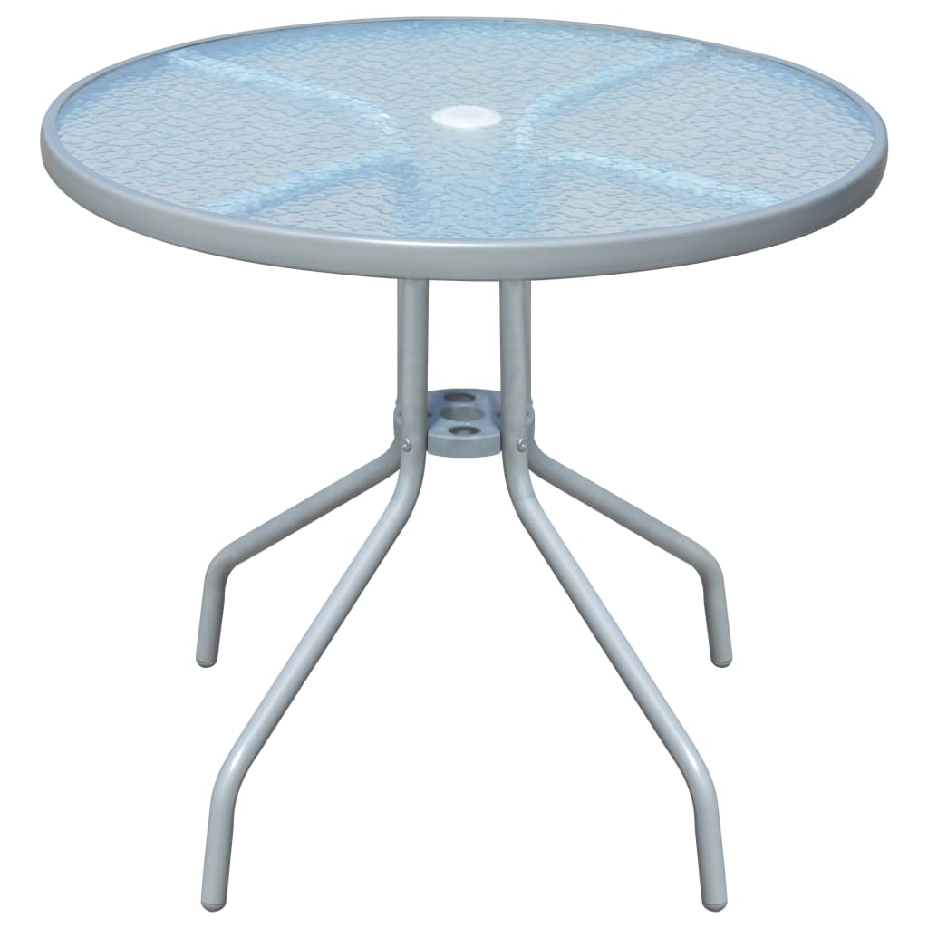 vidaXL Bistro Table Grey 80x71 cm Steel