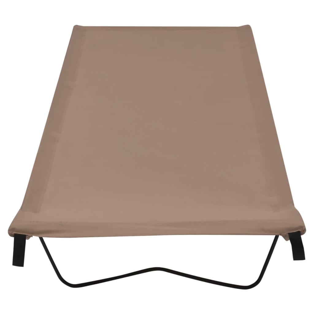vidaXL Camping Bed 180x60x19 cm Oxford Fabric and Steel Taupe