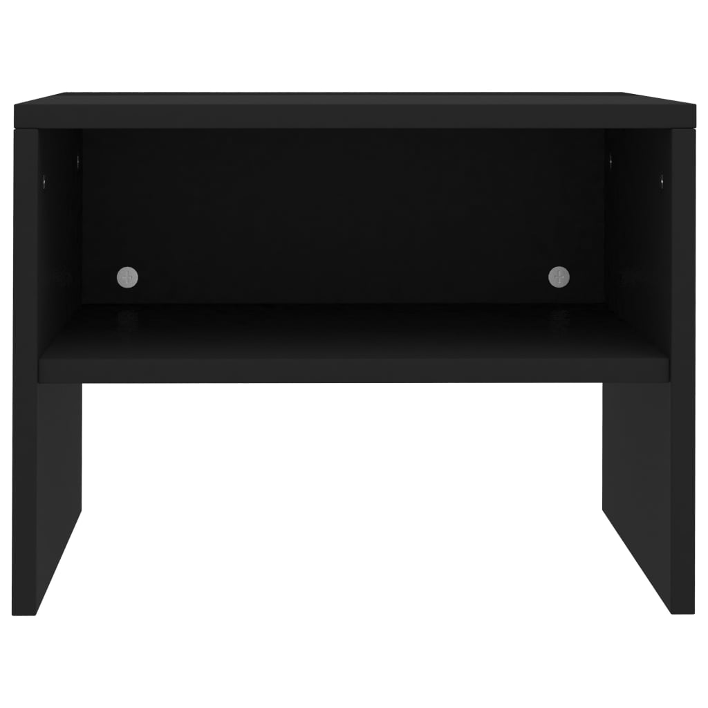 vidaXL Bedside Cabinets 2 pcs Black 40x30x30 cm Engineered Wood