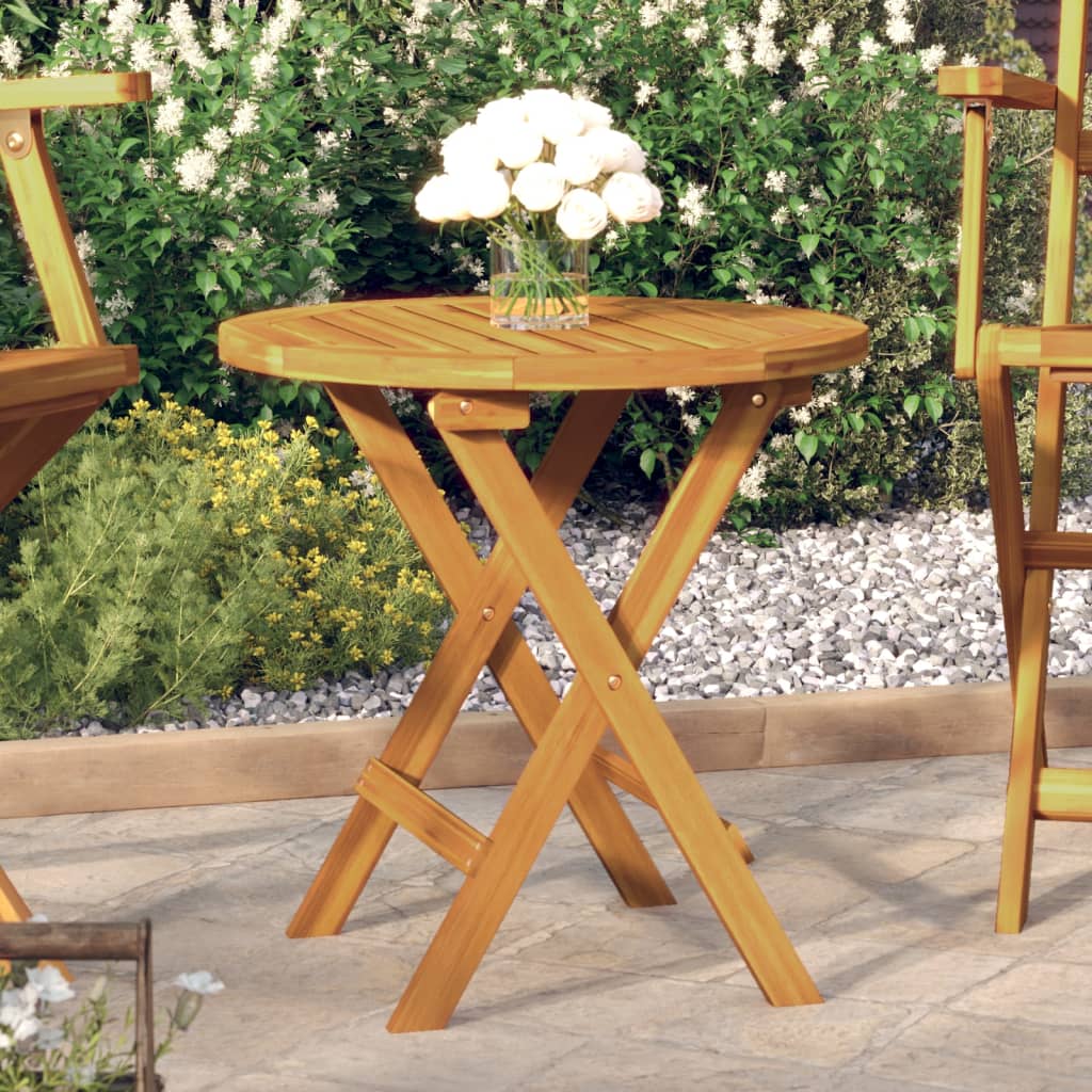 vidaXL Bistro Table Ø46x47 cm Solid Wood Acacia