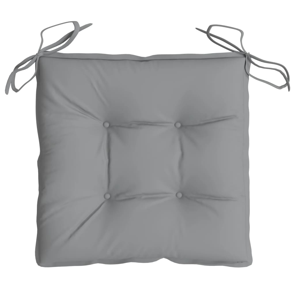 vidaXL Chair Cushions 4 pcs Grey 40x40x7 cm Oxford Fabric
