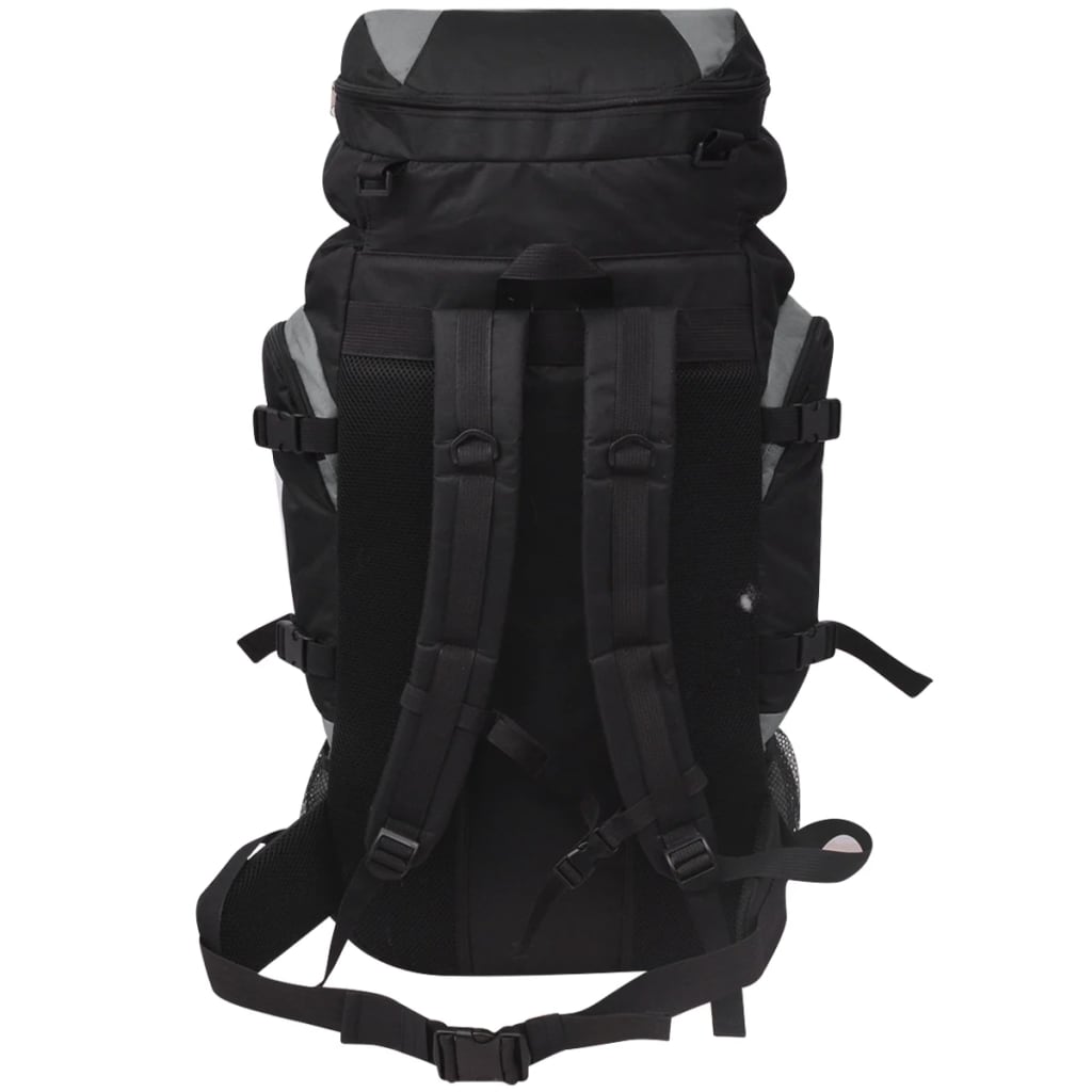 vidaXL Hiking Backpack XXL 75 L Black and Grey