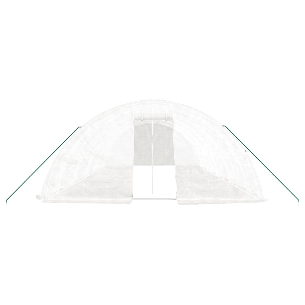 vidaXL Greenhouse with Steel Frame White 50 m² 10x5x2.3 m