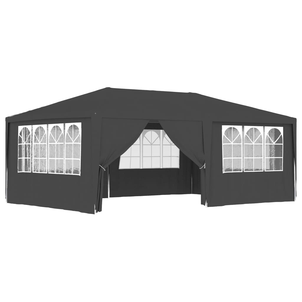 vidaXL Professional Party Tent with Side Walls 4x6 m Anthracite 90 g/m?