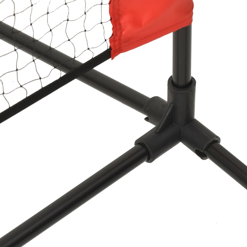 vidaXL Tennis Net Black and Red 500x100x87 cm Polyester