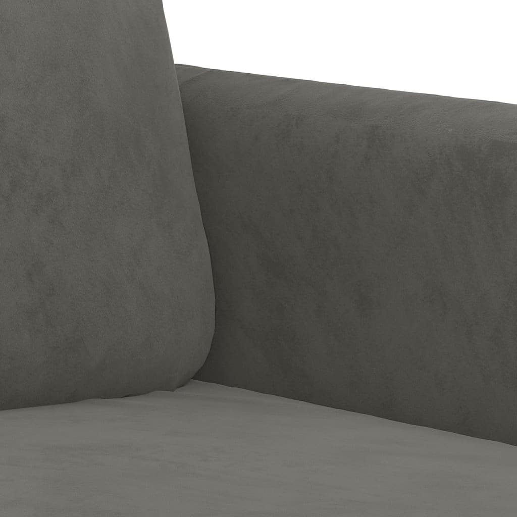 vidaXL 3-Seater Sofa Dark Grey 210 cm Velvet