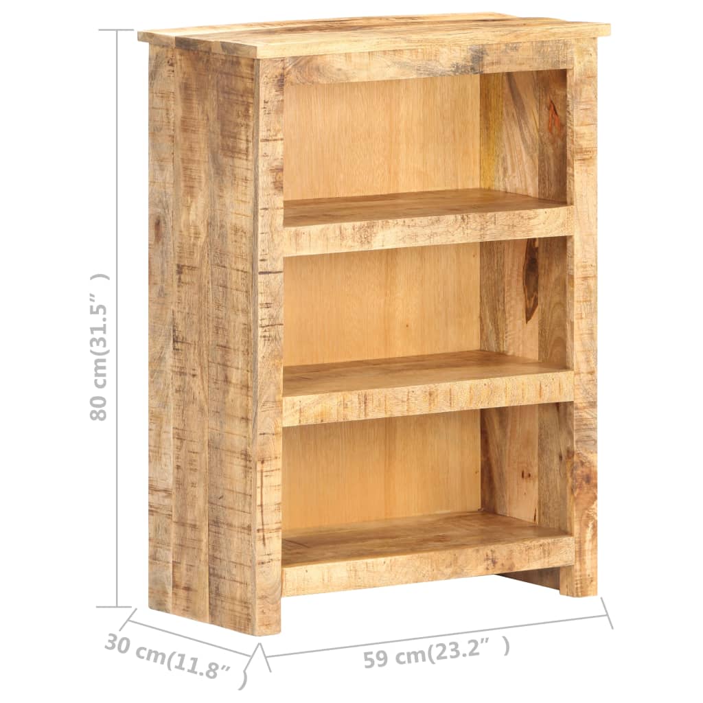 vidaXL Book Cabinet 59x30x80 cm Rough Mango Wood
