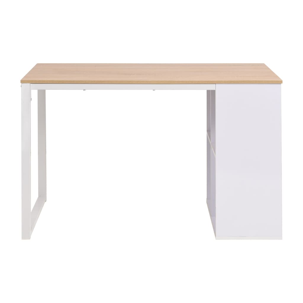 vidaXL Writing Desk 120x60x75 cm Oak and White