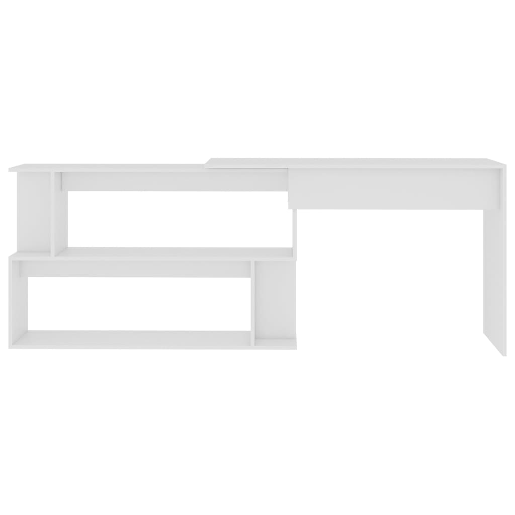 VidaXL L-Shaped Corner Desk White 47.2 X55.1 X29.5 Engineered Wood, 1 Set 47.2"x55.1"x29.5 - View #12
