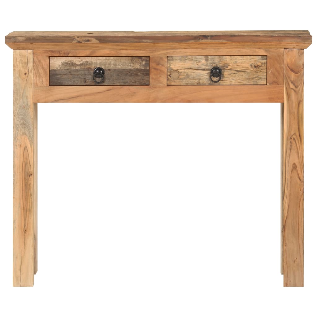 vidaXL Console Table 90.5x30x75cm Solid Acacia Wood and Reclaimed Wood