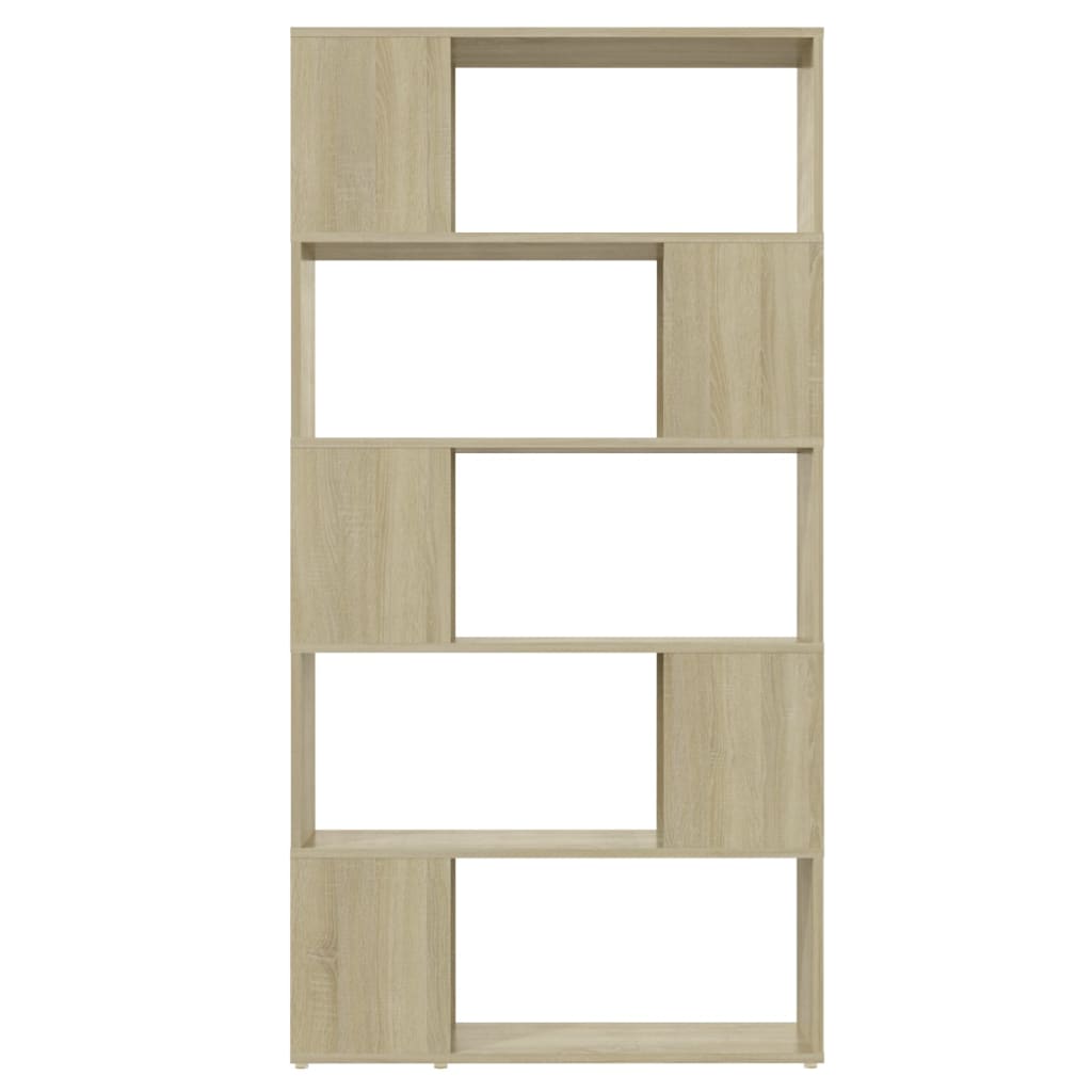 vidaXL Book Cabinet Room Divider Sonoma Oak 80x24x155 cm Engineered Wood